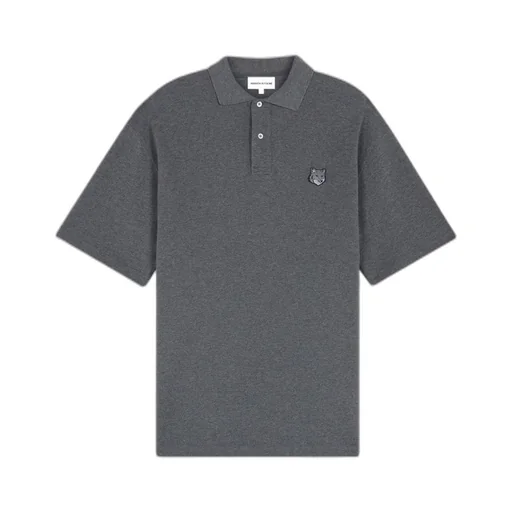 Bold Fox Head Patch Oversized Polo Shirt