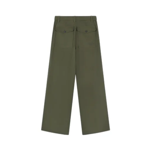 Mid-Waisted Straight-Leg Trousers