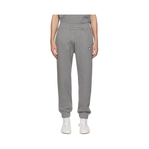 Elasticated-Waistband Logo Patch Track Pants