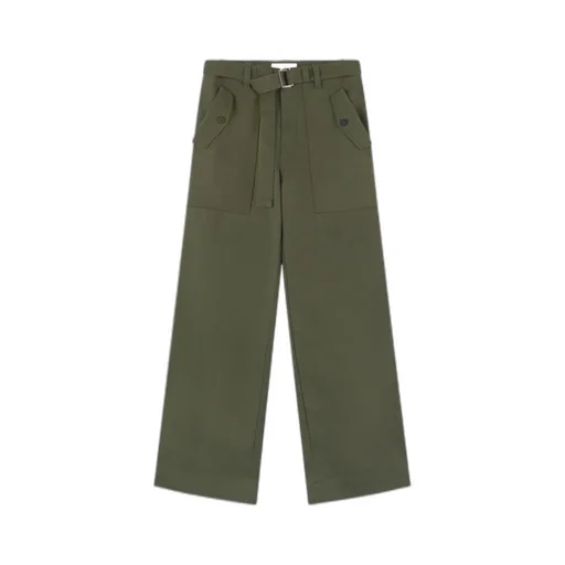 Mid-Waisted Straight-Leg Trousers