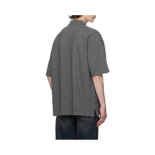 Bold Fox Head Patch Oversized Polo Shirt