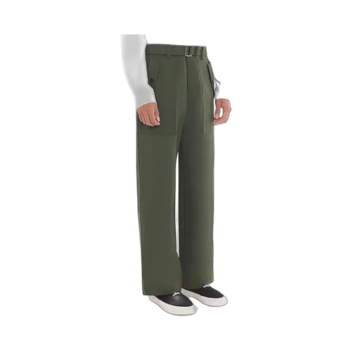 Mid-Waisted Straight-Leg Trousers