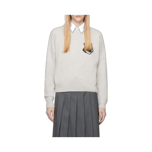 Logo-Intarsia Wool Jumper
