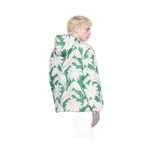 Printed Hooded Casual Jacket