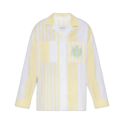 Logo-Print Striped Cotton Shirt