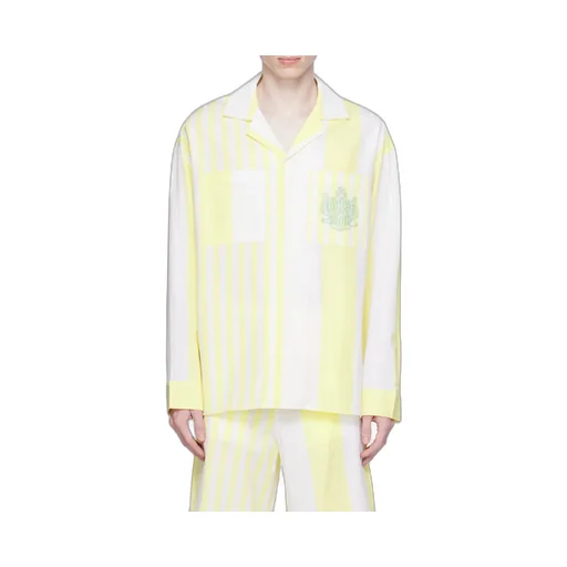 Logo-Print Striped Cotton Shirt