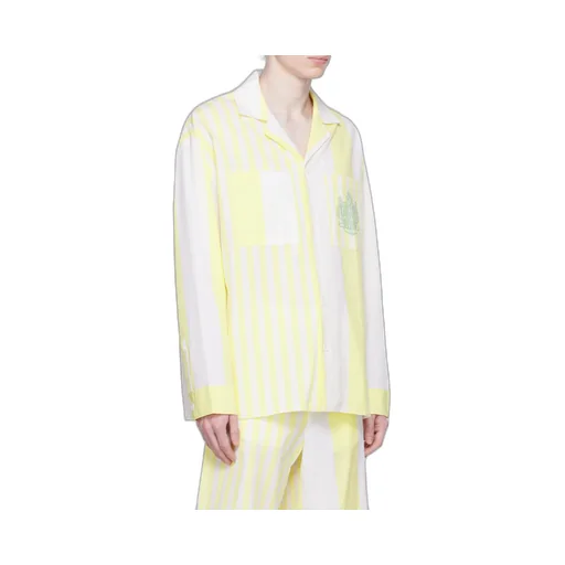 Logo-Print Striped Cotton Shirt