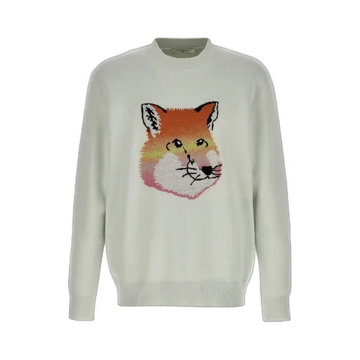 Fox Head Intarsia-Knit Jumper