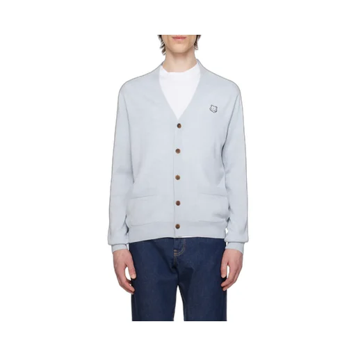 Fox Head Patch Knitted Cardigan