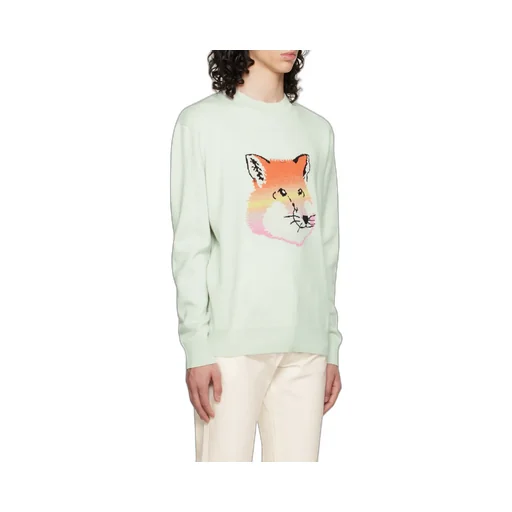 Fox Head Intarsia-Knit Jumper