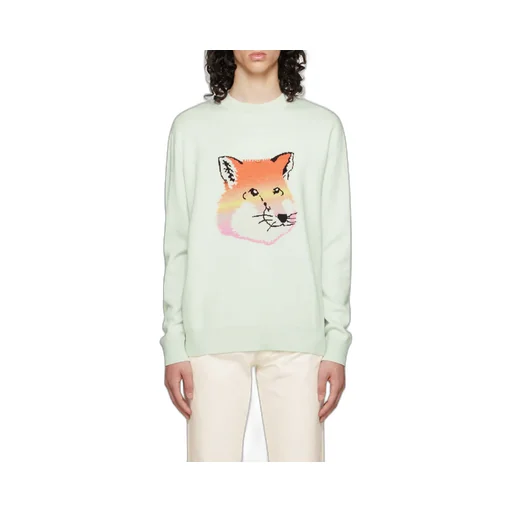Fox Head Intarsia-Knit Jumper