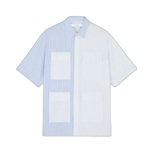 Colour-Block Striped Shirt