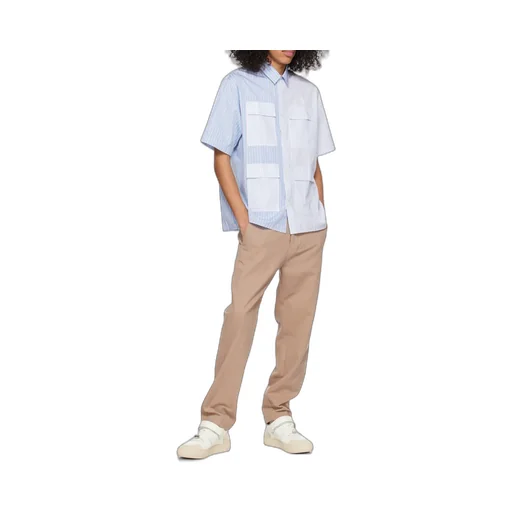 Colour-Block Striped Shirt