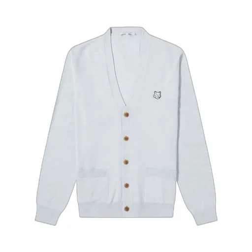 Fox Head Patch Knitted Cardigan