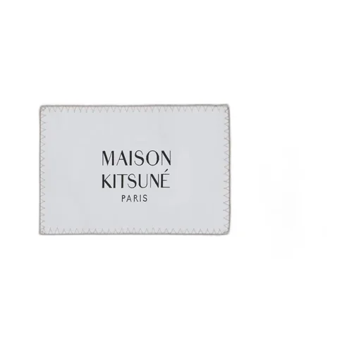 Logo Patch Fringed Knit Scarf