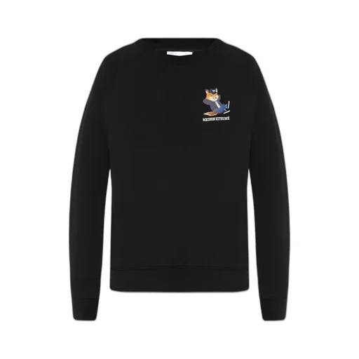 Logo-Patch Crew Neck Sweatshirt