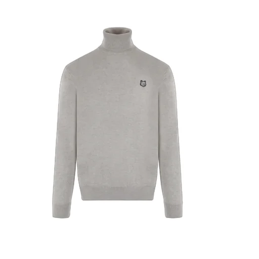 Bold Fox Head Patch Turtleneck Jumper