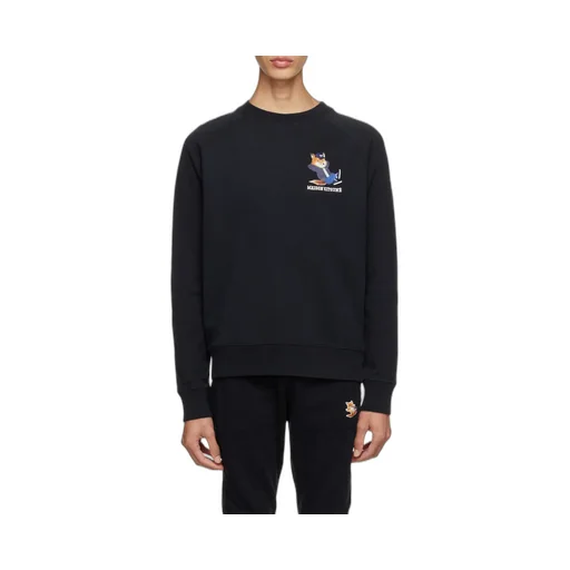 Logo-Patch Crew Neck Sweatshirt