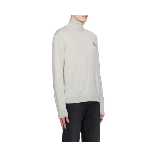 Bold Fox Head Patch Turtleneck Jumper
