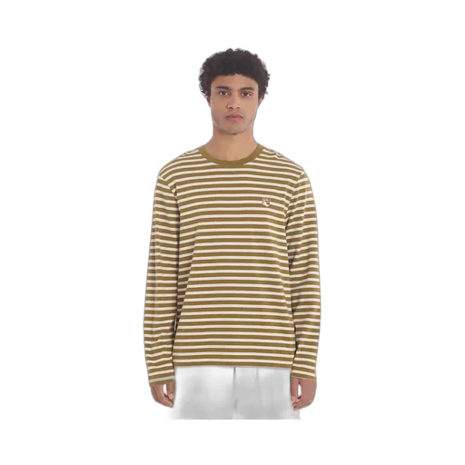 Fox Head Patch Striped T-Shirt