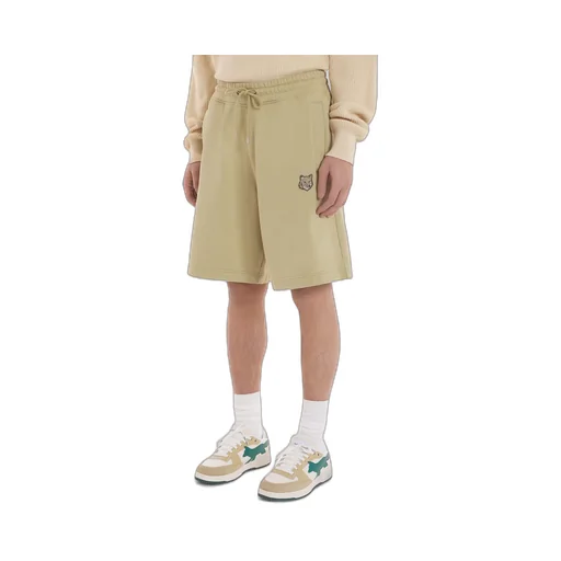 Bold Fox Head Patch Drawstring Shorts
