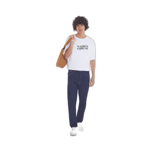 Straight-Leg Mid Rise Jeans