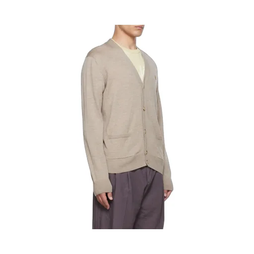 Fox-Patch Wool Cardigan
