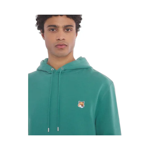 Bold Fox Head Patch Drawstring Hoodie