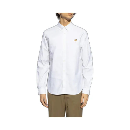 Fox Head Embroidered Long-Sleeved Shirt