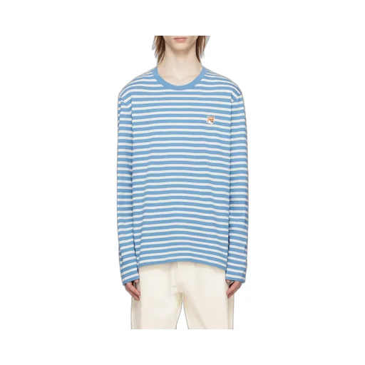 Fox Head Patch Striped T-Shirt