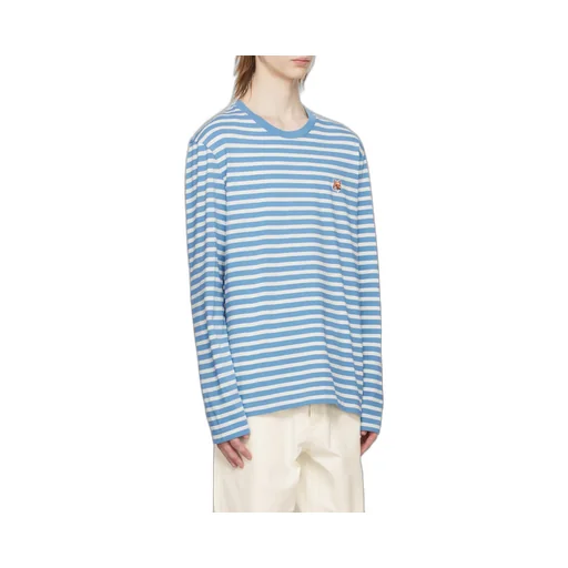 Fox Head Patch Striped T-Shirt