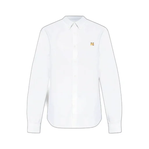 Fox Head Embroidered Long-Sleeved Shirt