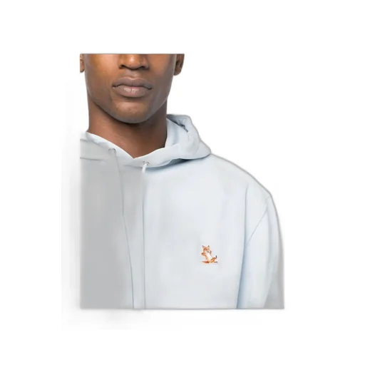 Fox Embroidered Drawstring Hoodie