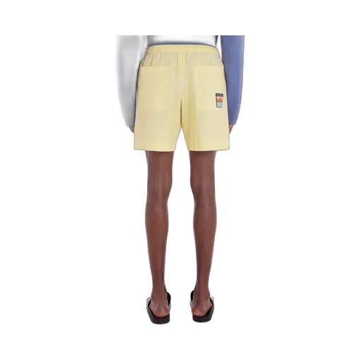 Logo Patch Striped Shorts