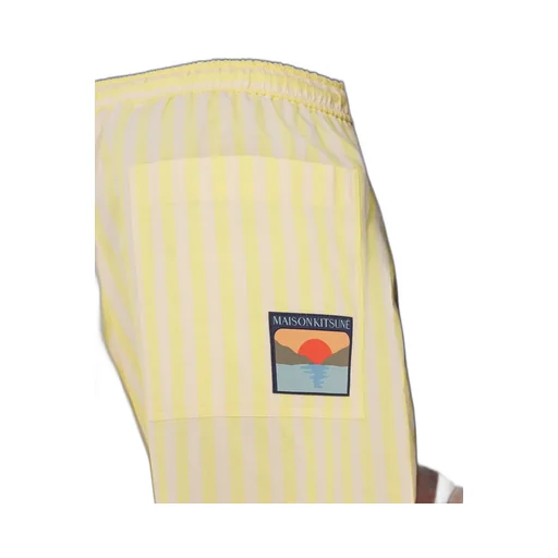 Logo Patch Striped Shorts