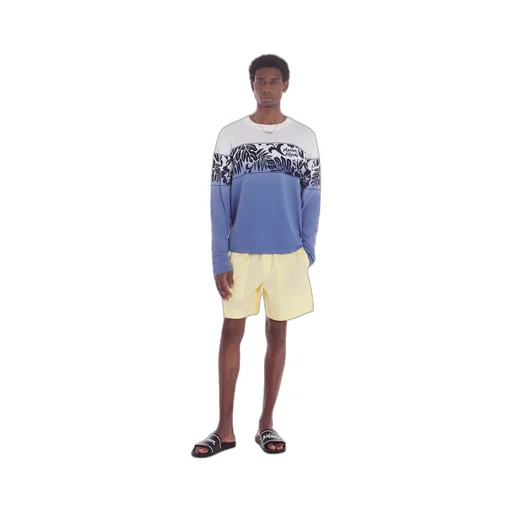 Logo Patch Striped Shorts