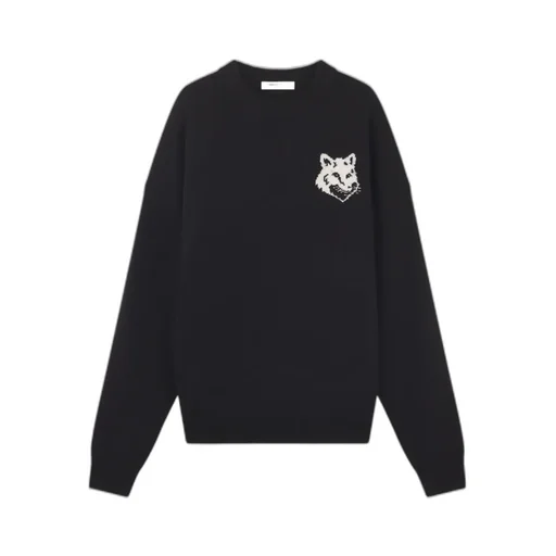 Fox Intarsia-Knit Crewneck Jumper
