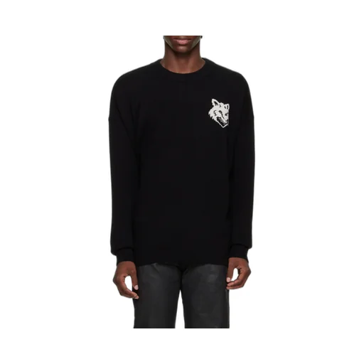 Fox Intarsia-Knit Crewneck Jumper