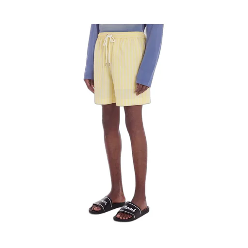 Logo Patch Striped Shorts
