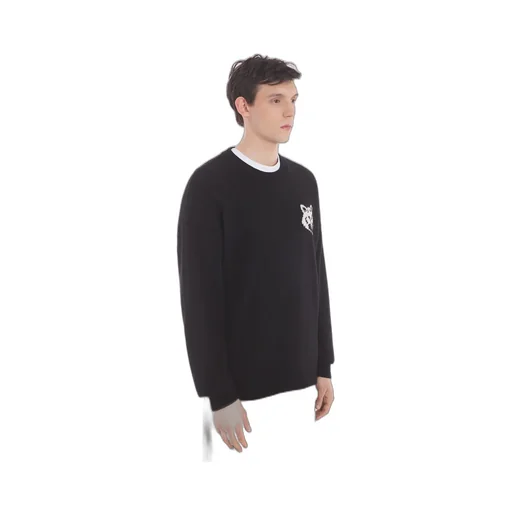 Fox Intarsia-Knit Crewneck Jumper