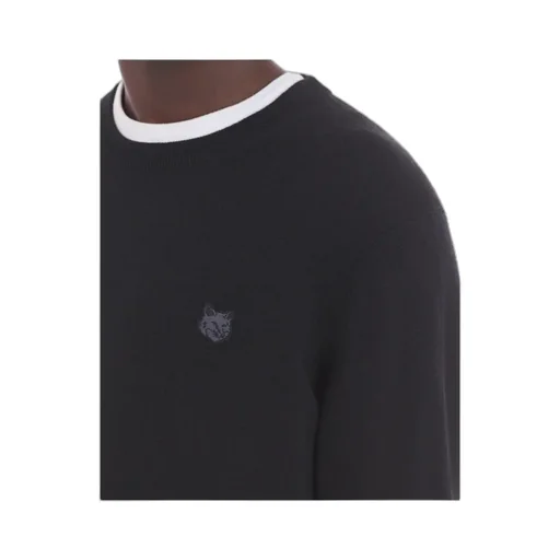 Fox Embroidered Knitted Jumper