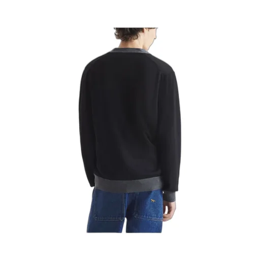 Bold Fox Head Patch V-Neck Cardigan