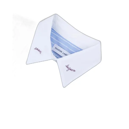 Stripes Embroidered Collar Shirt