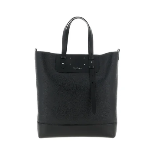 Vertical Logo Detailed Tote Bag
