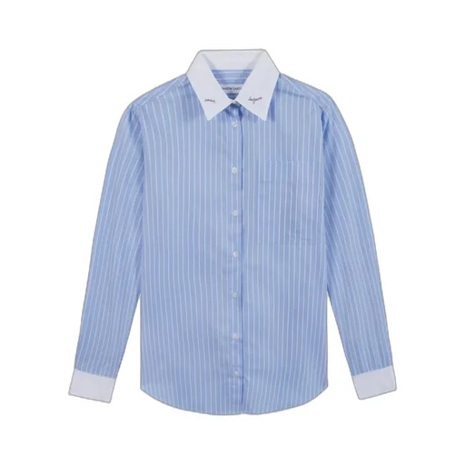 Stripes Embroidered Collar Shirt