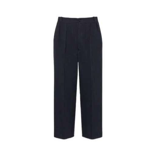 Pinstripe Wool Trousers