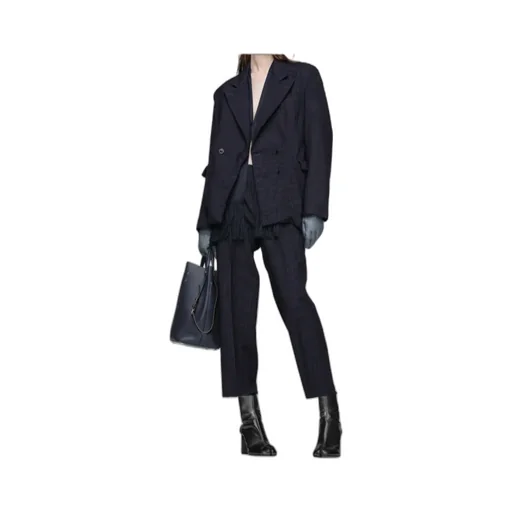 Pinstripe Wool Trousers