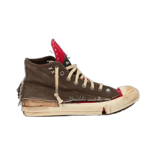 Frayed-Edges Distressed Sneakers