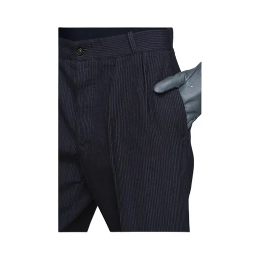 Pinstripe Wool Trousers