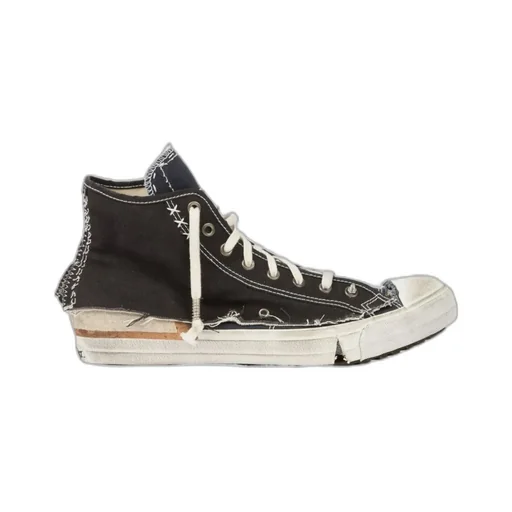Frayed-Edges Distressed Sneakers